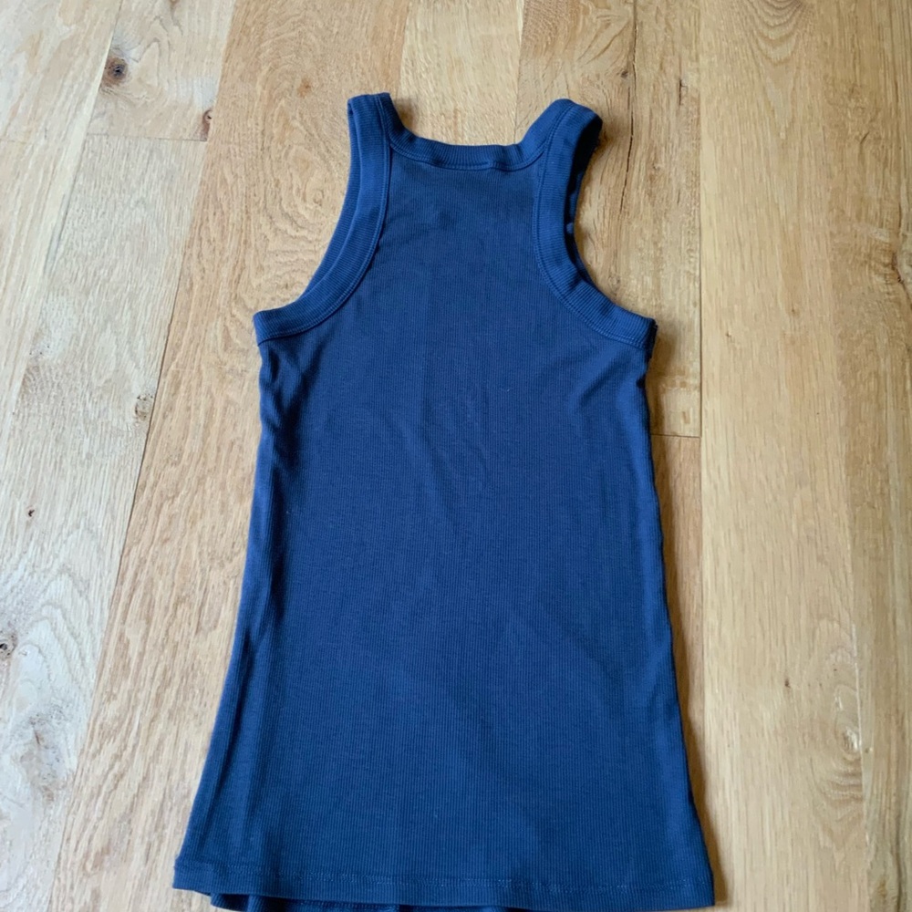 East Standard Rib Fitted Racer Tank Midnight Blue - Picture 7 of 7
